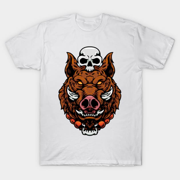 Badass Boar Chief T-Shirt by andhiika